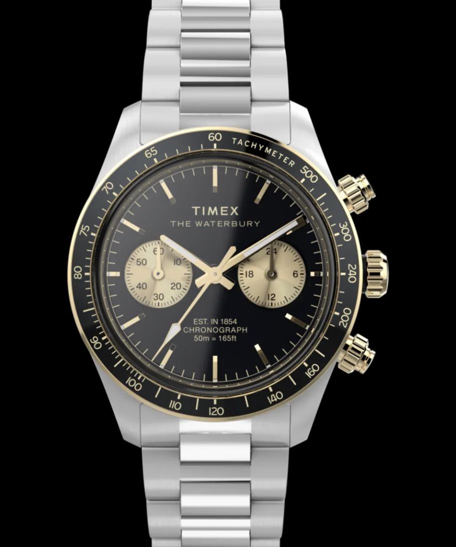 Timex Stainless Steel|Father's Day Gifts*Waterbury Heritage Chronograph 39mm Stainless Steel Bracelet Watch