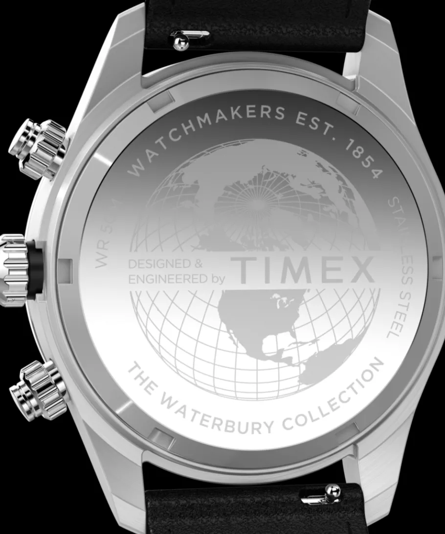 Timex Leather|Chronograph*Waterbury Heritage Chronograph 39mm Leather Strap Watch