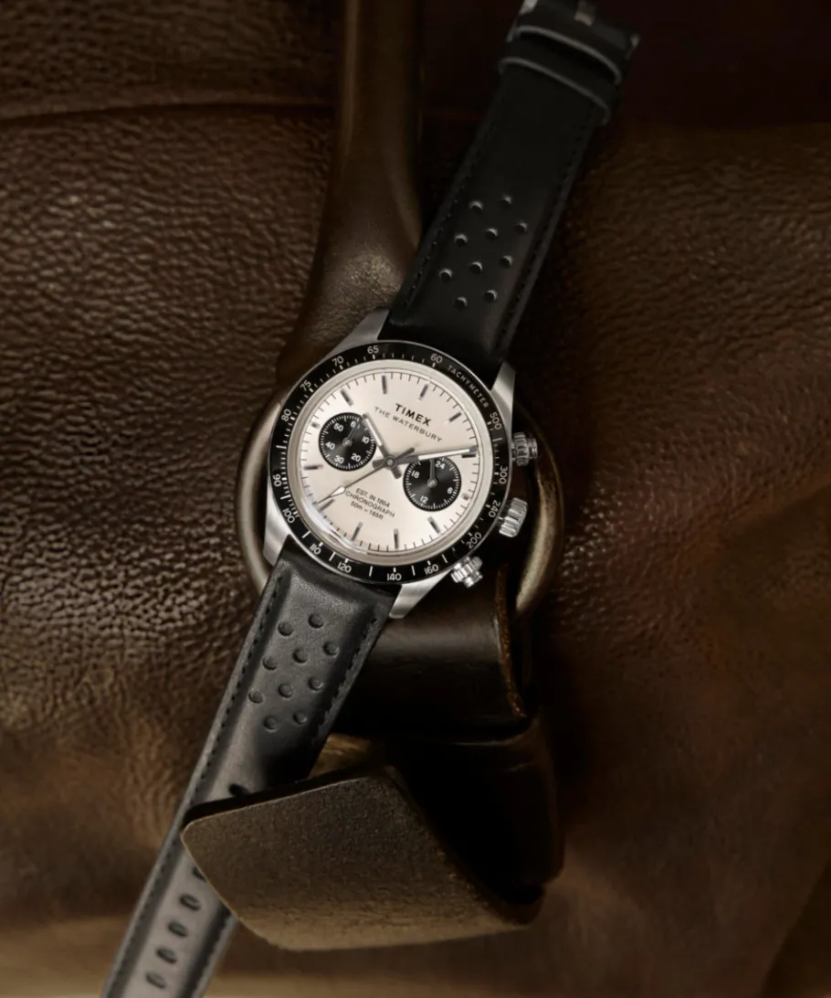 Timex Leather|Chronograph*Waterbury Heritage Chronograph 39mm Leather Strap Watch