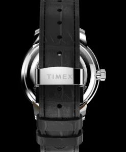 Timex Leather|Black Watches*Waterbury Metropolitan Automatic 41mm Leather Strap Watch