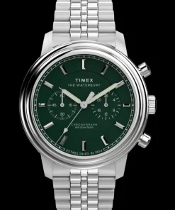 Timex Stainless Steel|Chronograph*Waterbury Metropolitan Chronograph 41mm Stainless Steel Bracelet Watch