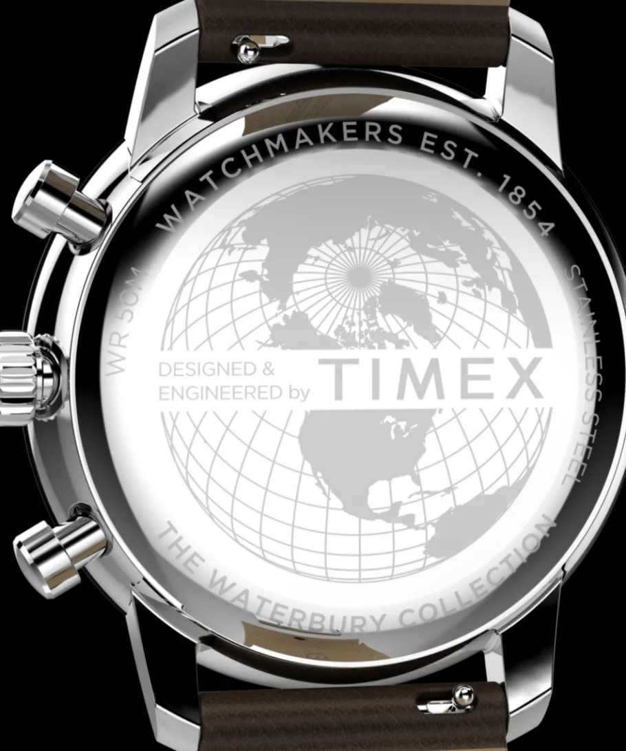 Timex Leather|Chronograph*Waterbury Metropolitan Chronograph 41mm Leather Strap Watch