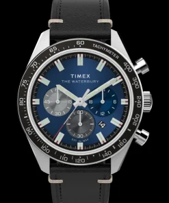 Timex Leather|Chronograph*Waterbury Traditional Chronograph 41mm Leather Strap Watch