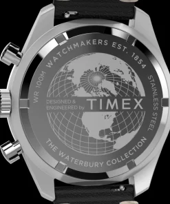 Timex Leather|Chronograph*Waterbury Traditional Chronograph 41mm Leather Strap Watch