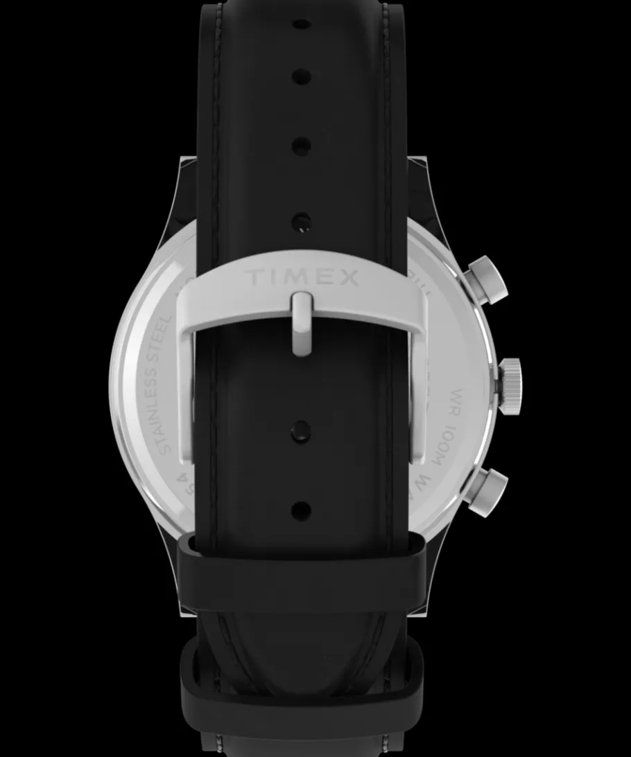 Timex Leather|Chronograph*Waterbury Traditional Chronograph 42mm Leather Strap Watch