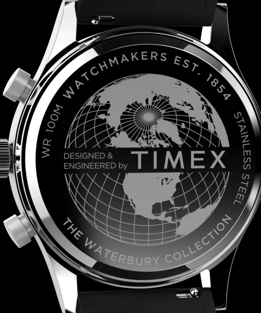 Timex Leather|Chronograph*Waterbury Traditional Chronograph 42mm Leather Strap Watch
