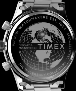 Timex Stainless Steel|Chronograph*Waterbury Traditional Chronograph 42mm Stainless Steel Bracelet Watch