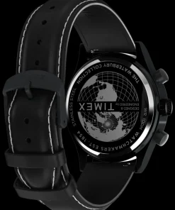 Timex Leather|Chronograph*Waterbury Traditional Fly Back Chronograph 43mm Leather Strap Watch