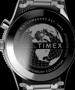 Timex Stainless Steel|Military Inspired*Waterbury Traditional GMT 39mm Stainless Steel Bracelet Watch